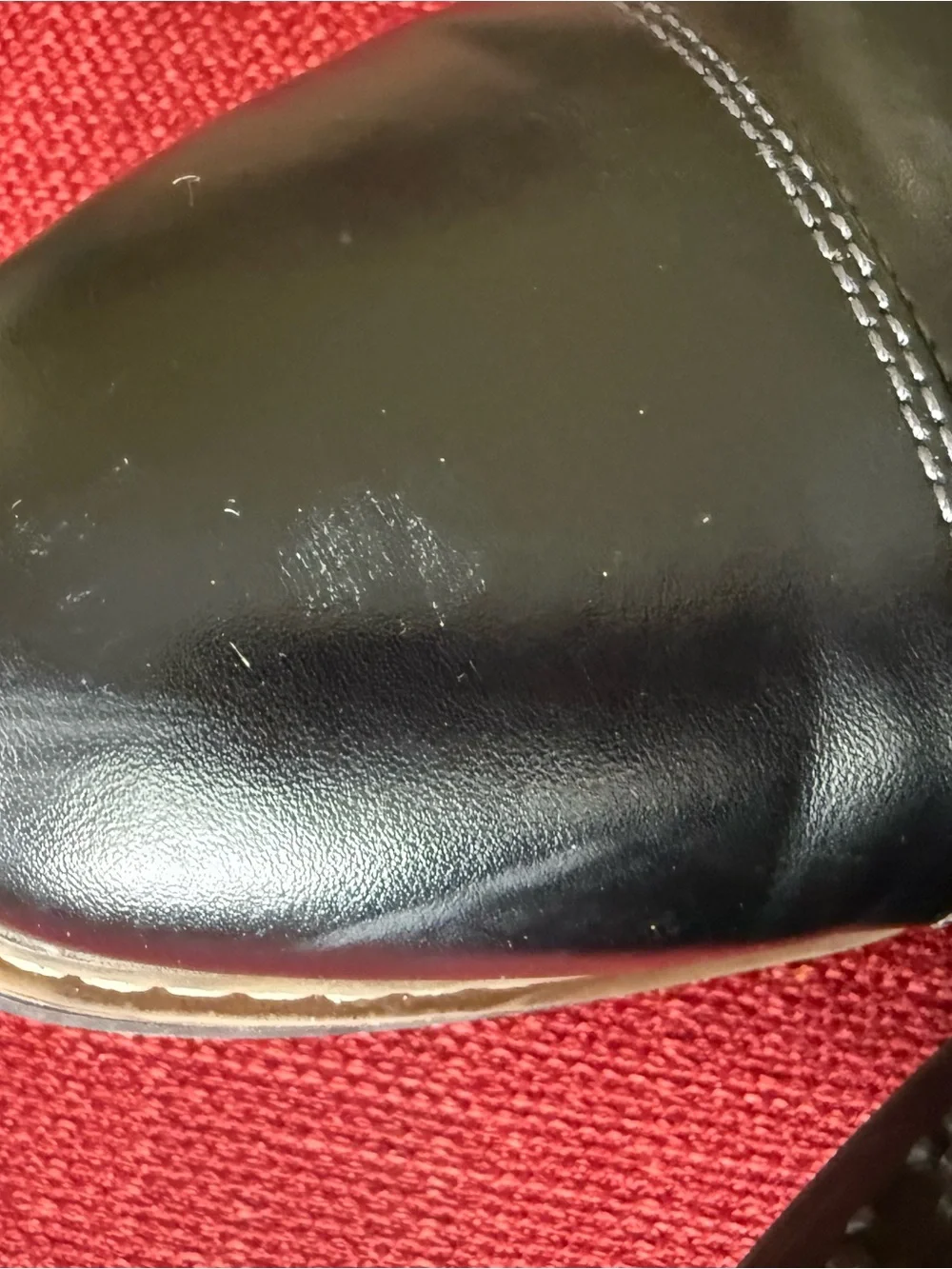 Nunn Bush Black Lace-Up Oxfords with White Contrast Stitching